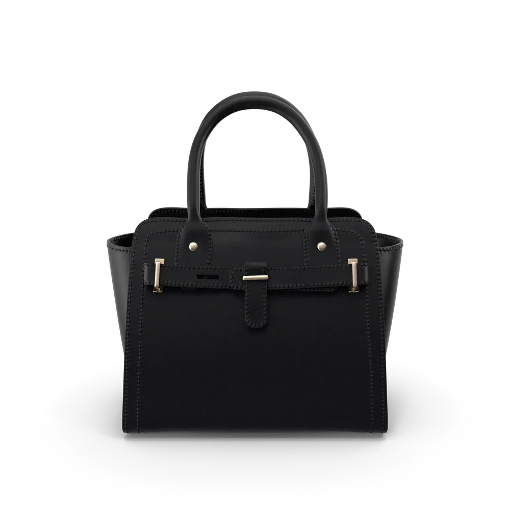 Sac à main noir à rabat