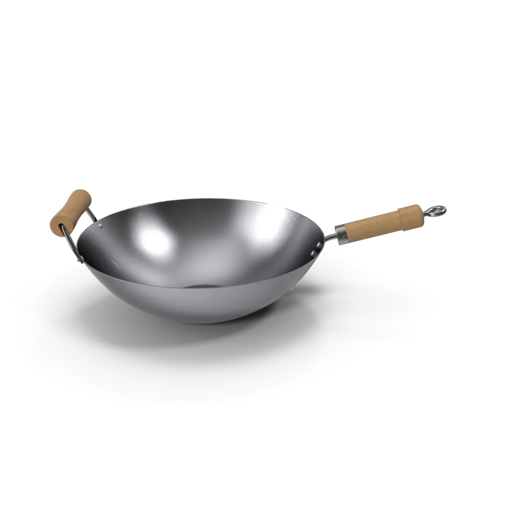 Wok en acier carbone 32 cm